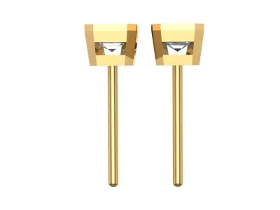 Diamond jewelry earring Classic E1 3D print model 3D print model 3D print model