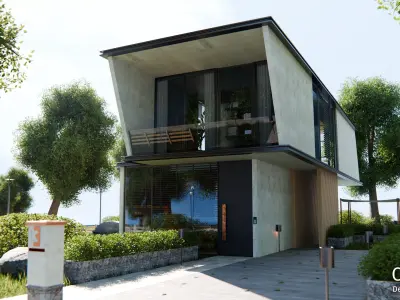 2026 Modern Modular House 3 for Blender Eevee and Cycles 3D model