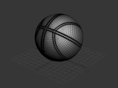  basket ball 3d realistic model Low-poly 3D model