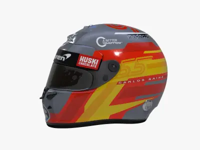 Sainz helmet 2020 Low-poly 3D model