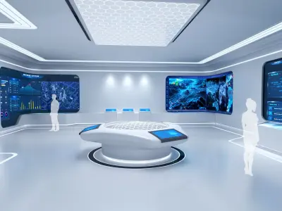 Futuristic and Exhibition Room 3D model