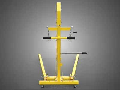 ENGINE CRANE HOIST LIFT FOLDING HYDRAULIC LEVELER BALANCER LOAD 3D model