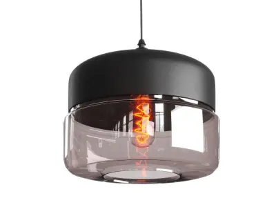 modern Nordic glass pendant light 3D model