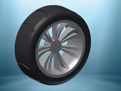 Car Wheel 3D print model get