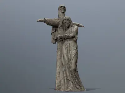 woman Statue Low-poly 3D model