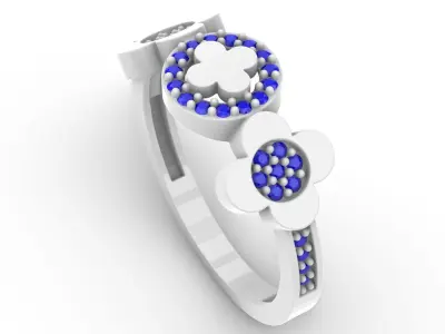 Jewelry Diamond Ring Model RG21 Free 3D print model