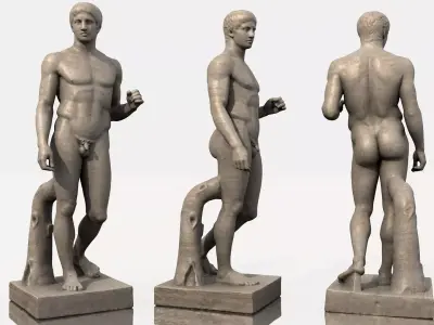 Doryphoro Classical Greek Sculpture 3D model
