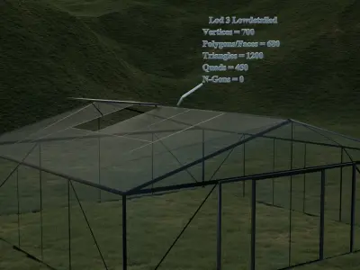 Green House  With Lods 3D model