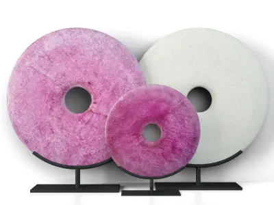 Jade Disks on Stand 3D model