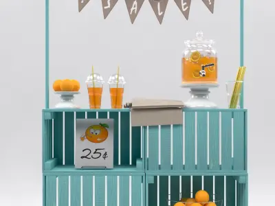 Lemonade stand 3D model