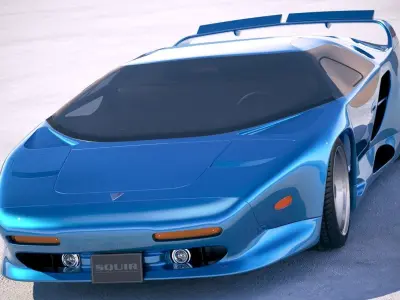 Vector Avtech WX3 1993 3D model