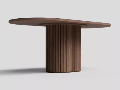 Modern Oval Dining Table 3D model