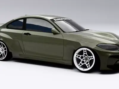 BMW F22 Low-poly 3D model