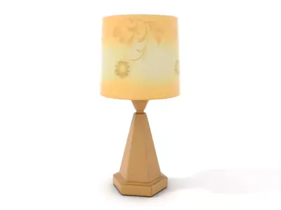 Elegant Brass Table Lamp model pack Low-poly 3D model