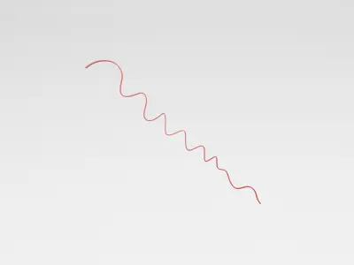 Ribbon v1 001 Low-poly 3D model