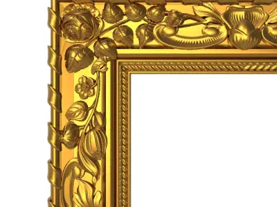 carved frame 3D model 29