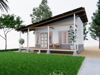 House on stilts 3D model