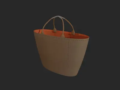 Beach Bag Plage Bag for Game Low-poly 3D model