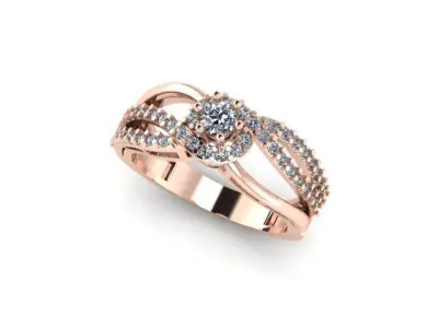 Beautyful Solitair Ring 3D print model