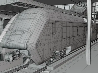 Station with Hitachi HTR 412 II 3D model