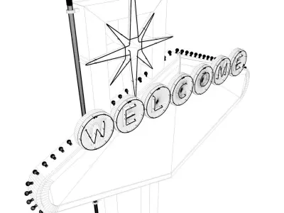 Las-Vegas-Sign las vegas welcome sign 3D model
