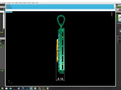 Luxury Horse Pattern Rectangular Pendant 3D Jewelry Model  3343 3D print model