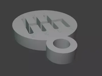 3D Printable 6-Speed Gated Manual Shift Plate Keychain 3D print model