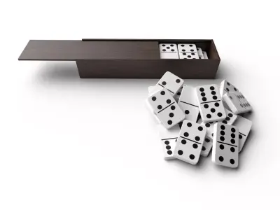 Domino Set M03 Low-poly 3D model