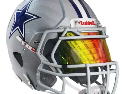 Riddell speed helmet dallas cowboys 3D model