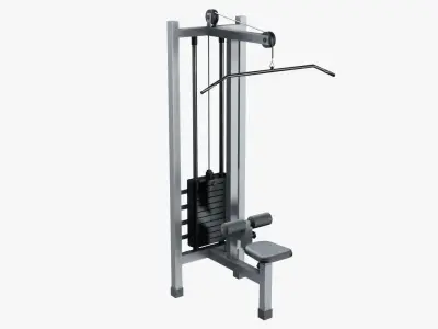 Lat Pulldown Machine Low-poly 3D model