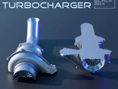 HALF Turbocharger set 6 types 3D print model