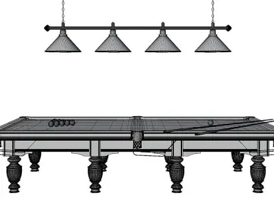 Classic Pool Table BLENDER 3D Model Cycles 3D model