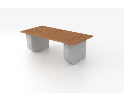 set of 8 modern benches Free low-poly 3D model