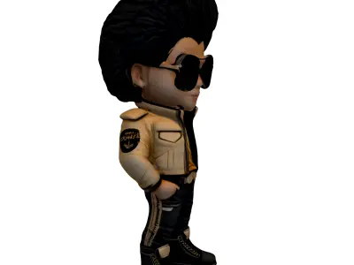 Stylized Pop Icon Characte 3D model