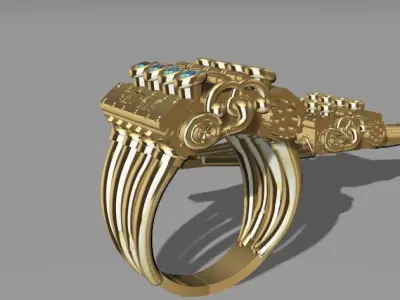 anillo de motor para mecanico 3D model