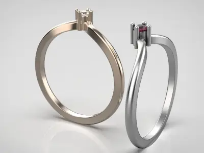 Crown Ring 3D print model