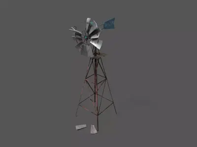 Windmill Low-poly 3D model shop