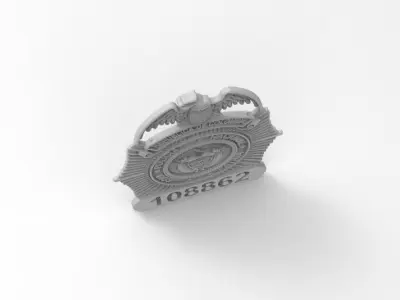 placa policia  3D print model