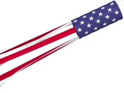 American Flag Windsock 3D model