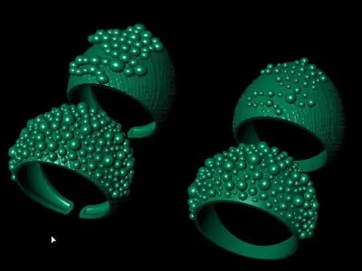 rings full of balls 3D print model