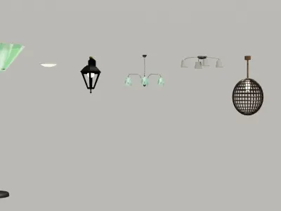Chandeliers 3D models pack  Low-poly 3D model