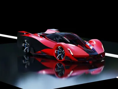 Electric Sports Car Concept 3D model