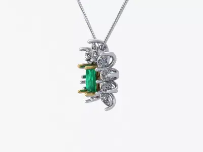 Verdant Starburst Necklace 3D print model