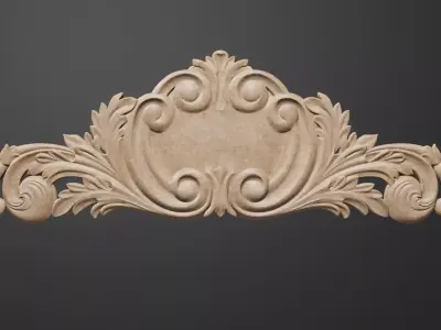 Flower Decarative for wood carving 3D print model