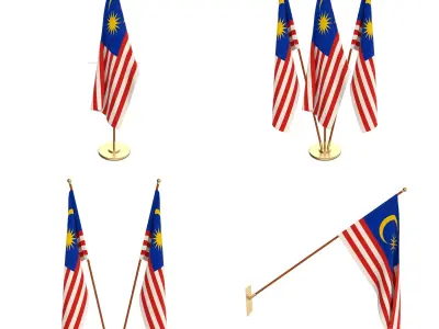 Malaysia Flag Pack 3D model