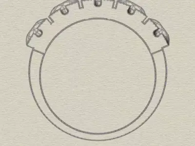 micro prong free jewelry ring Free 3D print model