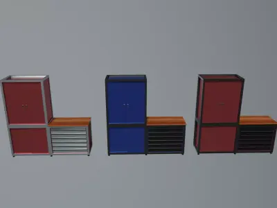 Work Bench Low-poly 3D model