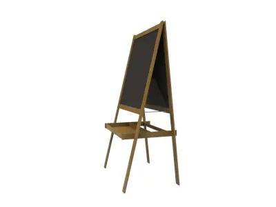 Easel Blackboard Low-poly 3D model