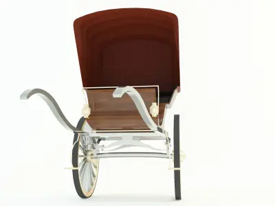 Tilbury Buggy Horse Cart 3d model 3D model