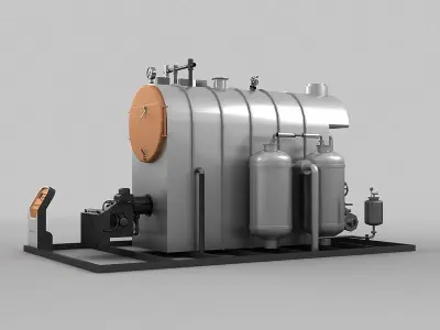 Boiler Senergy valve pipe liquid gas oil ndustrial Machine 3D model